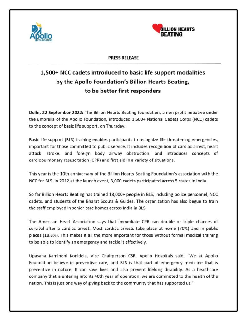 NCC cadets introduced to basic life support modalities 001